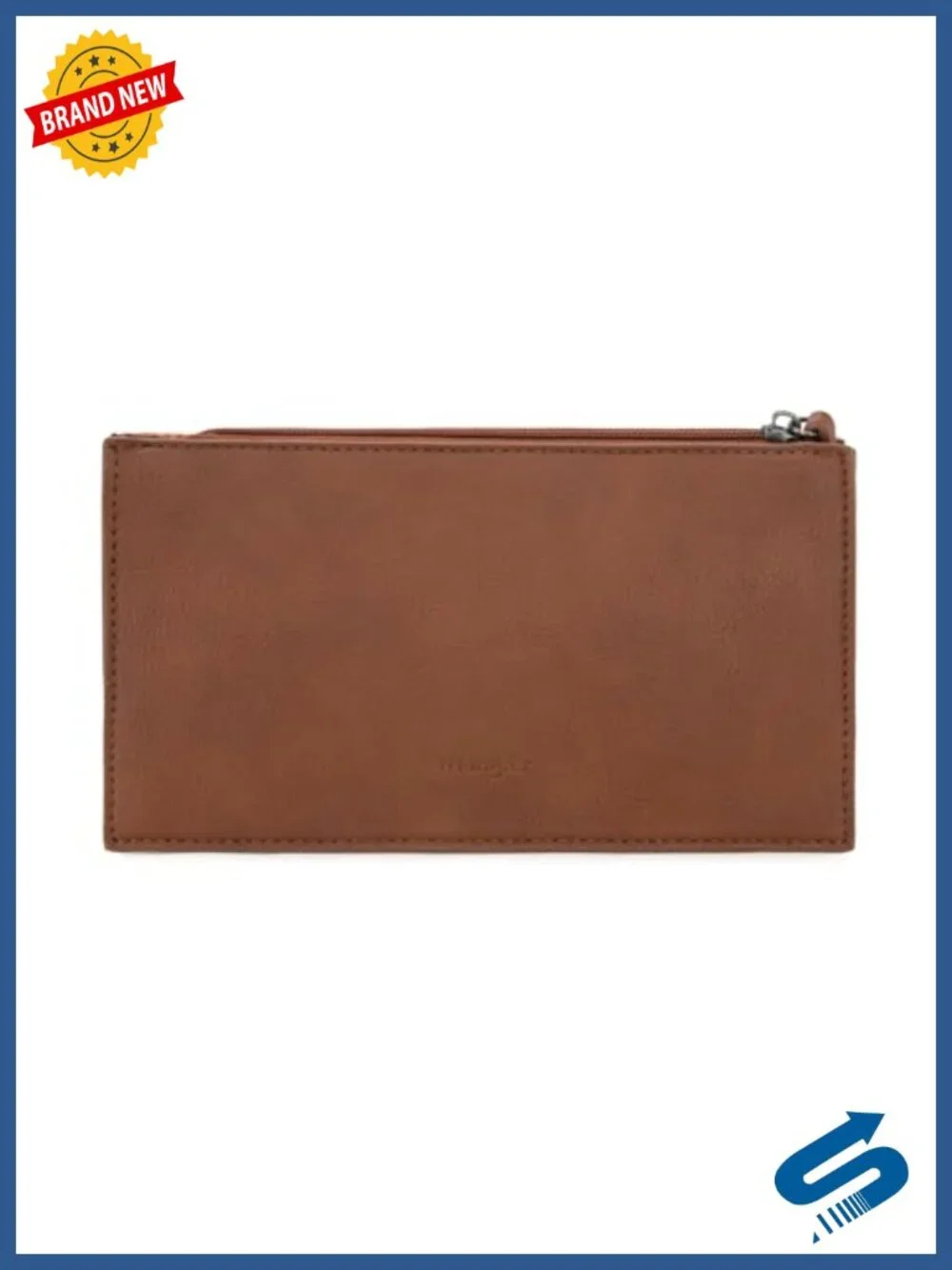 Wristlet Clutch Purse with Towel Embroidery and Zipper